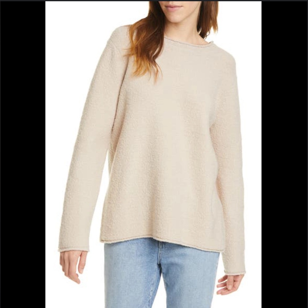 Jenni Kayne Boucle Merino Wool Blend Crewneck Sweater
